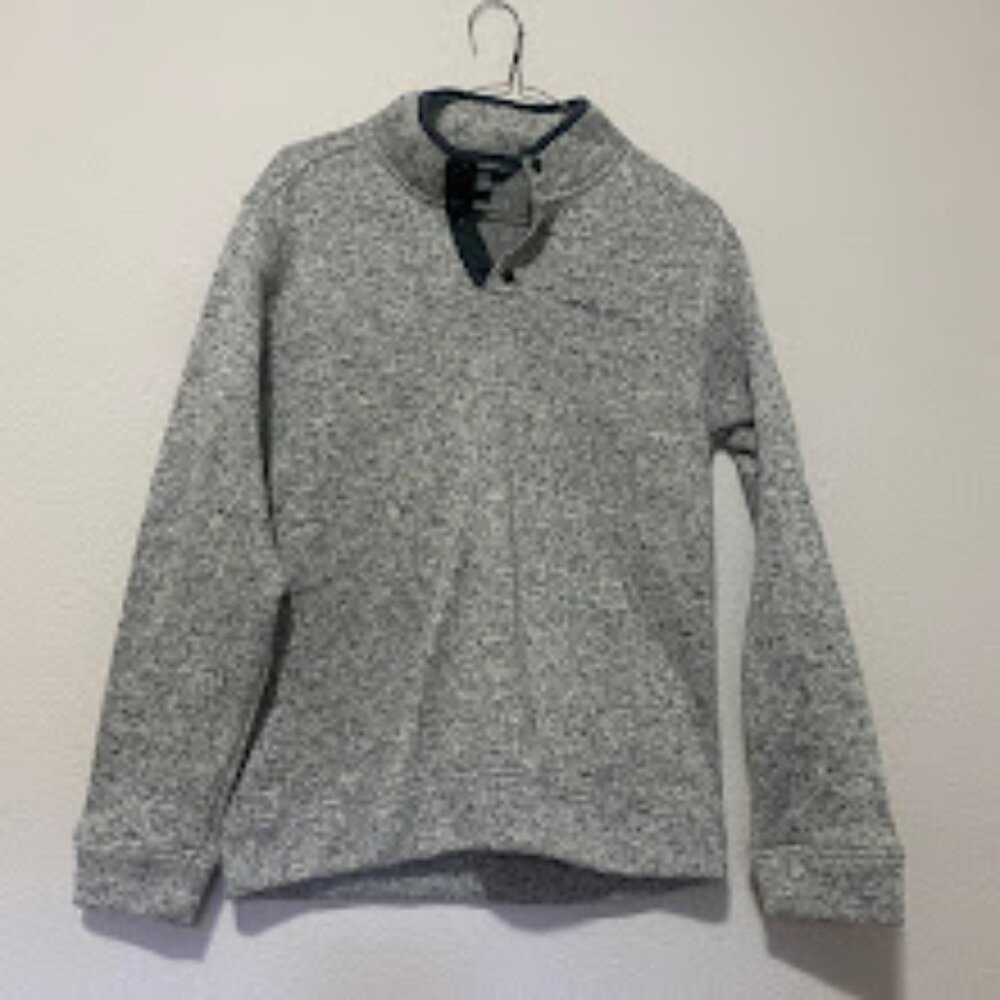 EDDIE BAUER MEN S HEATHERED QUARTER SNAP PULLOVER